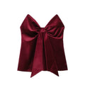 Milan Velvet Top In Wine Red Avalabel