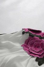 Jen 3D Floral Trim One Shoulder Two Piece Dress Avalabel