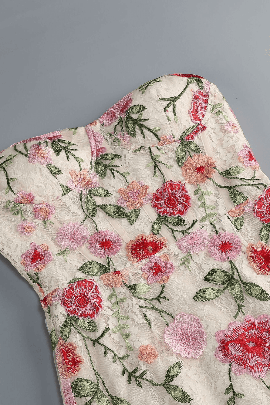 Emily Strapless Floral Embroidered Mermaid Dress Avalabel