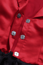 Juana Red Satin Lapel Mini Dress Avalabel