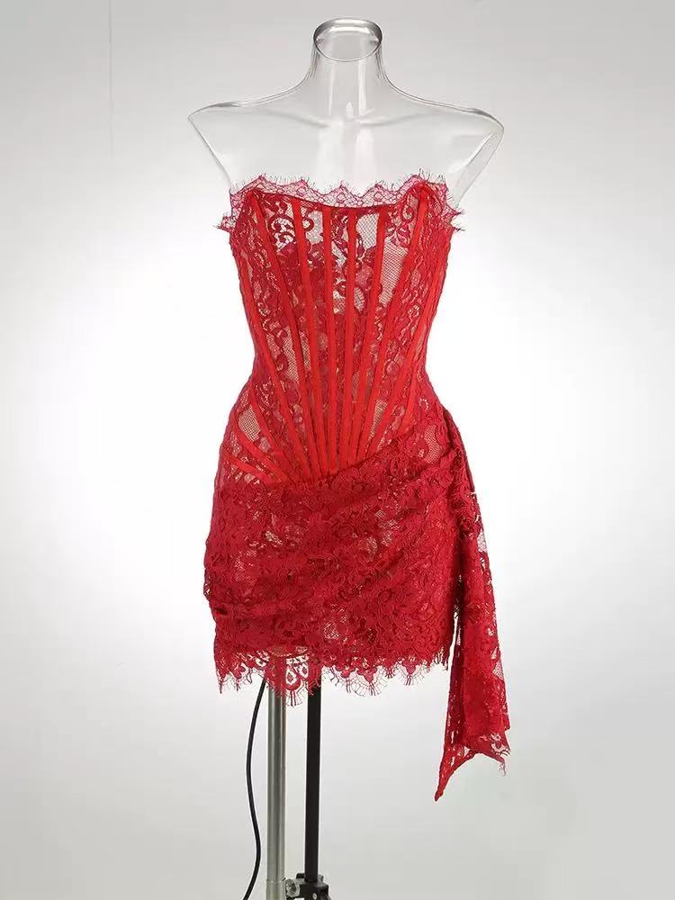 ANGEL Corset Draped Mini Dress Avalabel