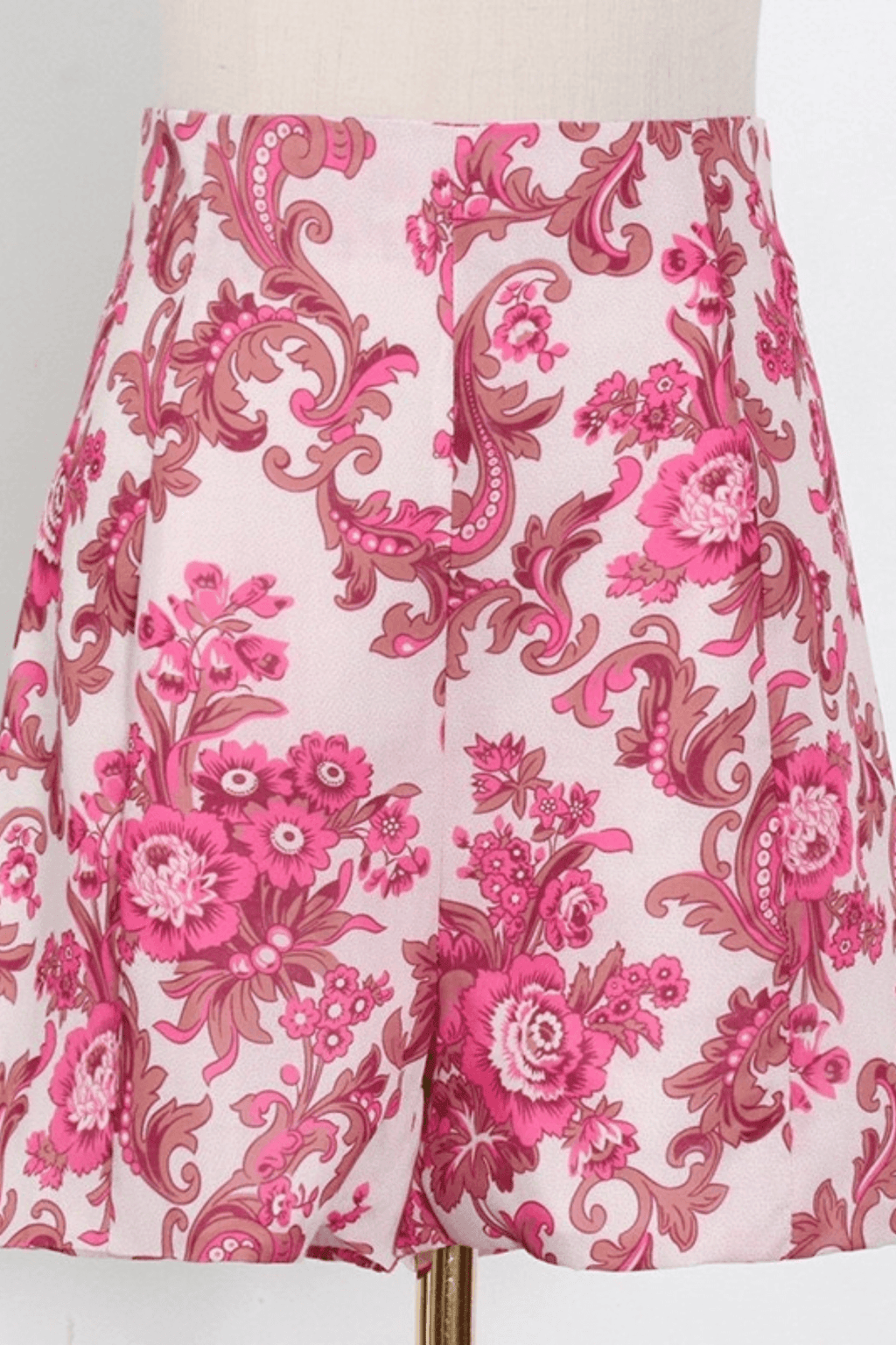 Karen Pink Floral Puff Sleeve Pants Set Avalabel