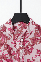 Karen Pink Floral Puff Sleeve Pants Set Avalabel