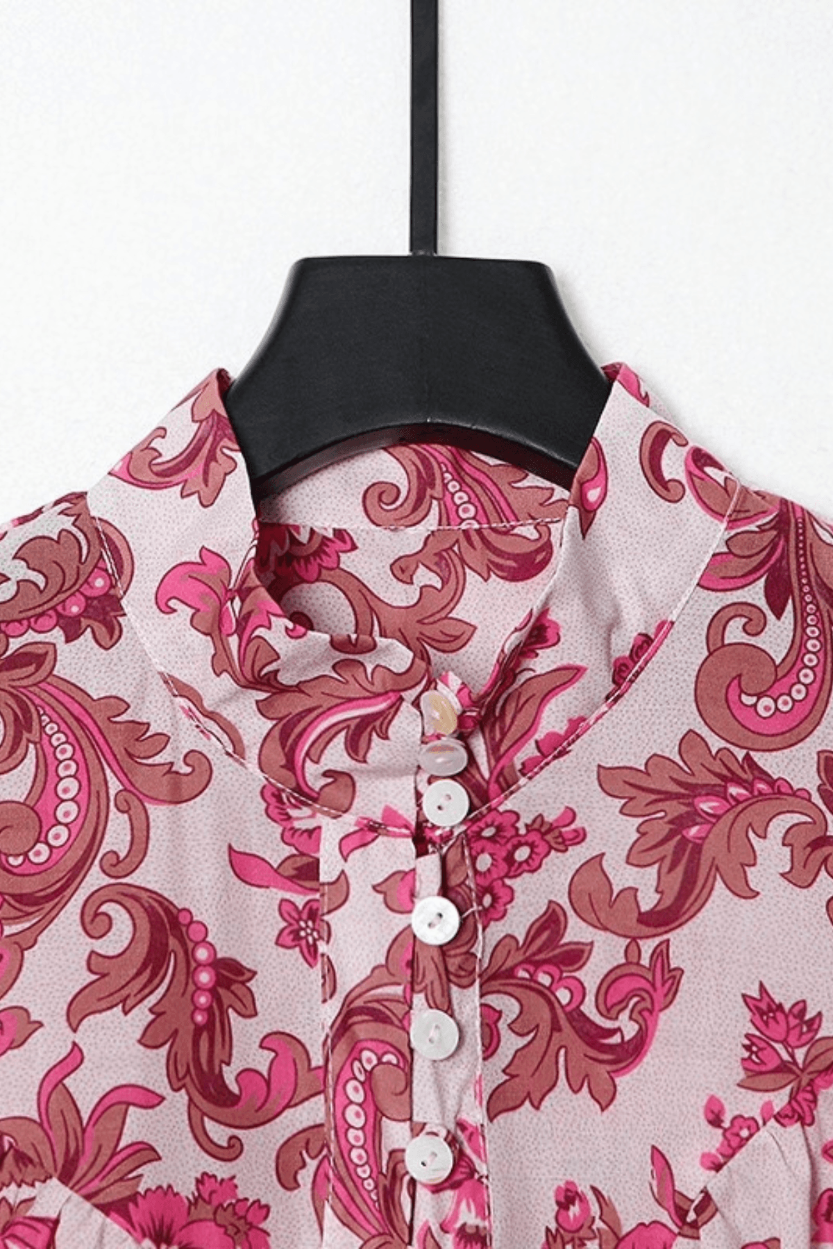 Karen Pink Floral Puff Sleeve Pants Set Avalabel