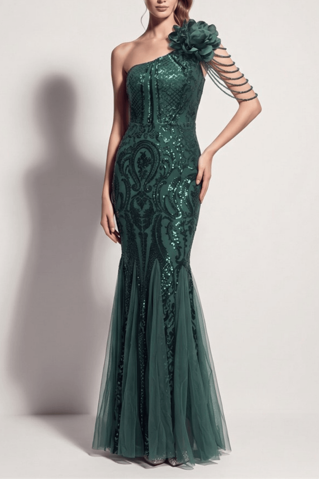 Adora One Shoulder Mermaid Maxi Dress Avalabel