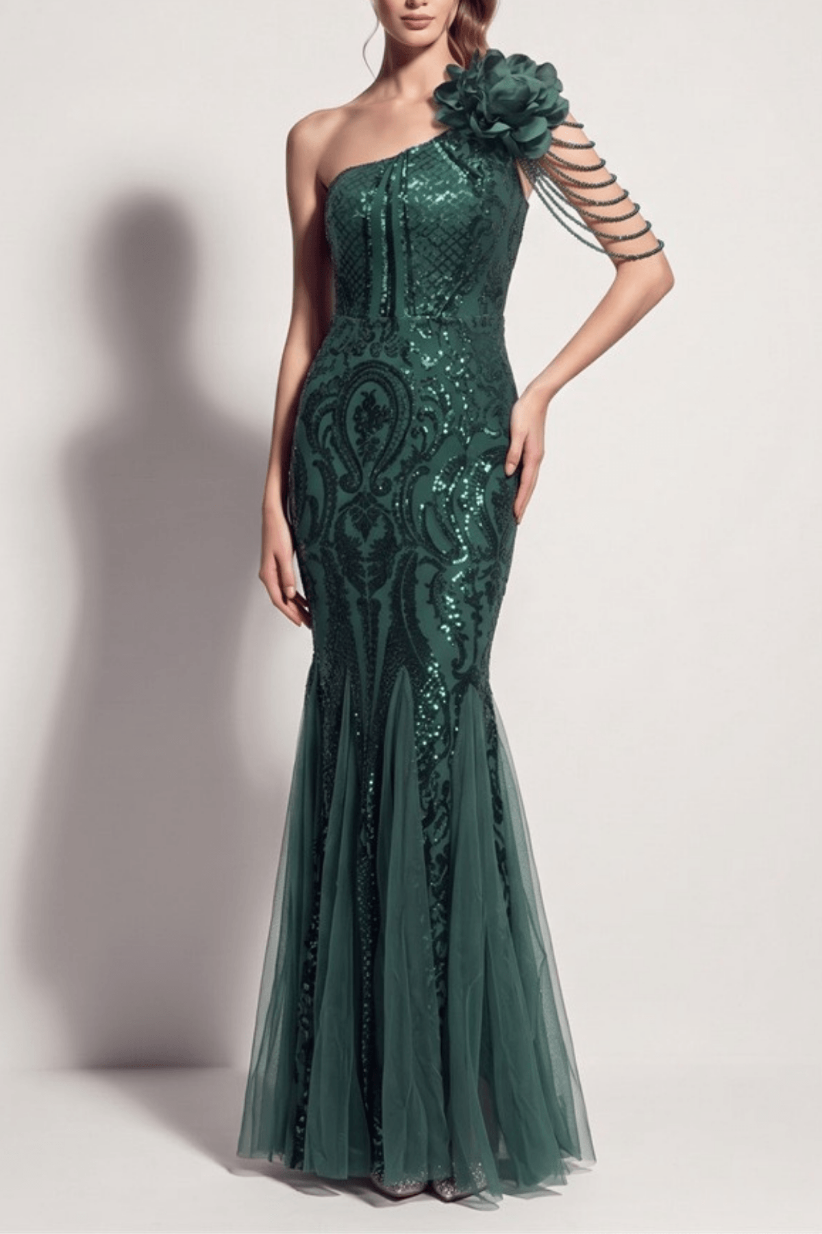 Adora One Shoulder Mermaid Maxi Dress Avalabel