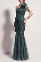 Adora One Shoulder Mermaid Maxi Dress Avalabel