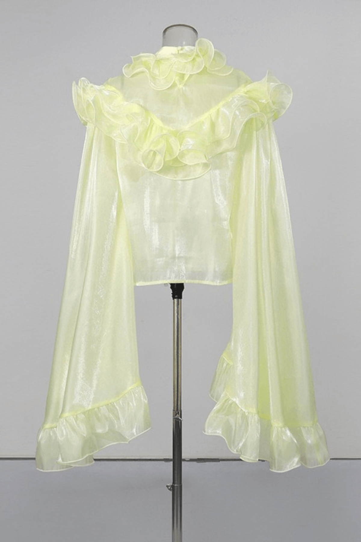 Bonnie Yellow Ruffled Organza Skirt Set Avalabel