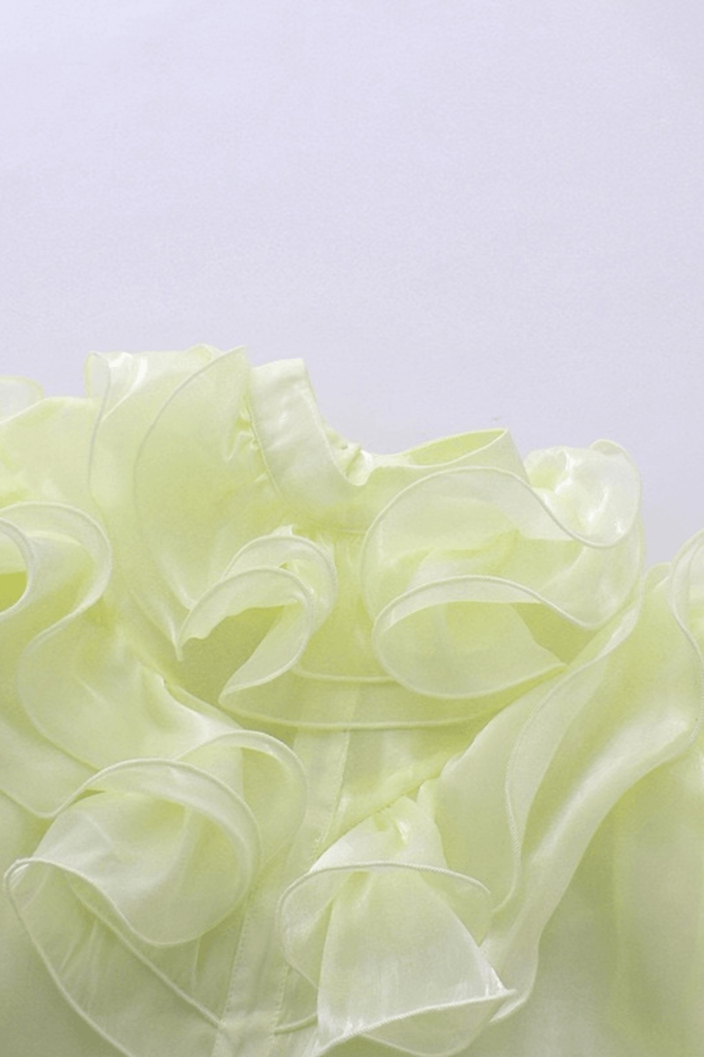 Bonnie Yellow Ruffled Organza Skirt Set Avalabel