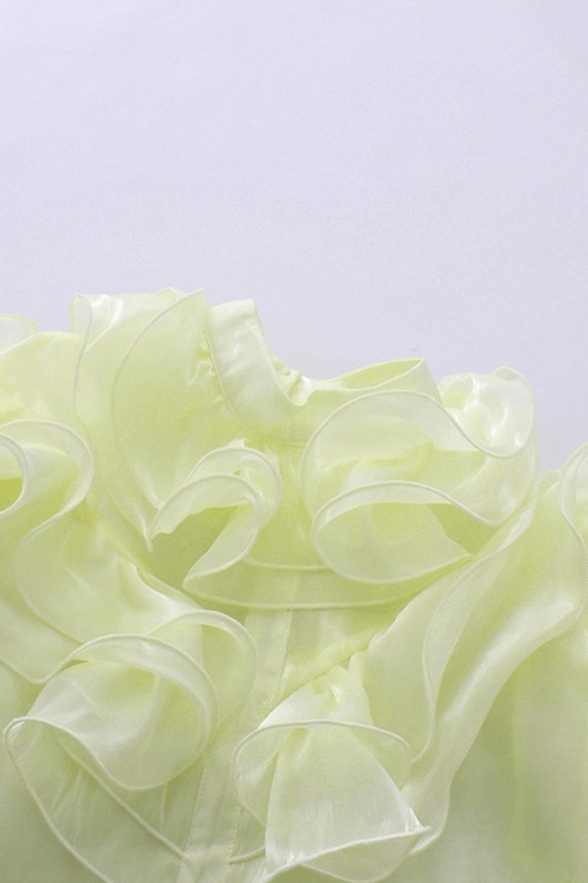 Bonnie Yellow Ruffled Organza Skirt Set Avalabel