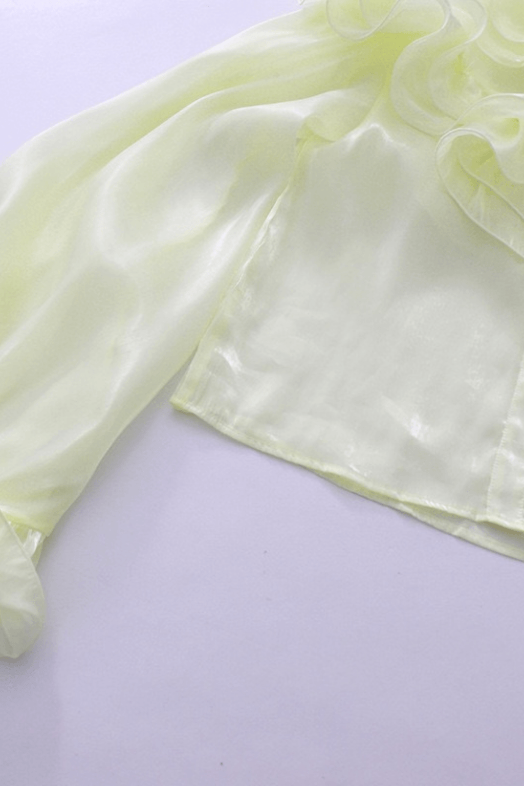 Bonnie Yellow Ruffled Organza Skirt Set Avalabel