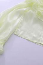 Bonnie Yellow Ruffled Organza Skirt Set Avalabel