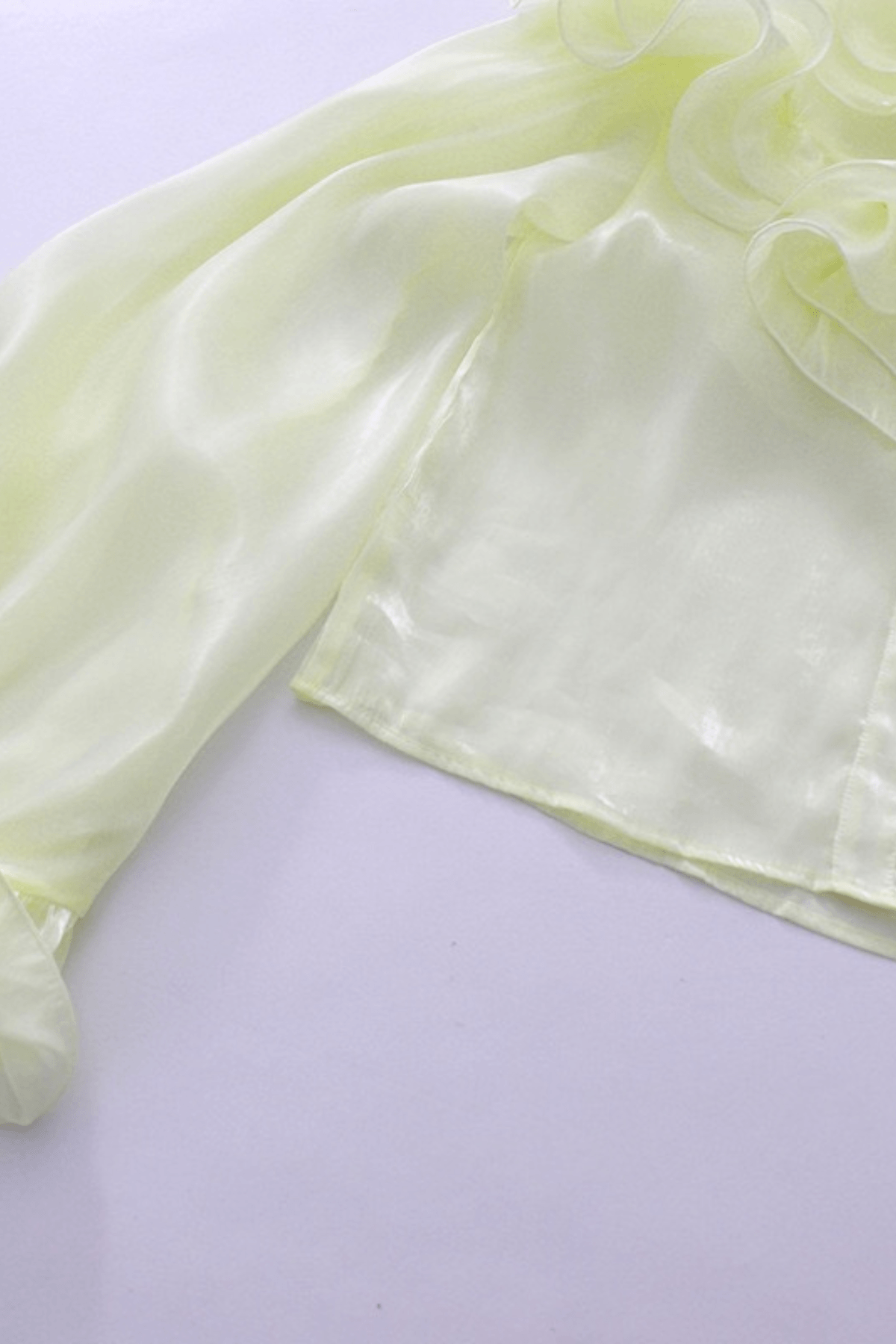 Bonnie Yellow Ruffled Organza Skirt Set Avalabel