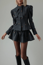 Eden Embroidered Butterfly Peplum Skirt Set Avalabel