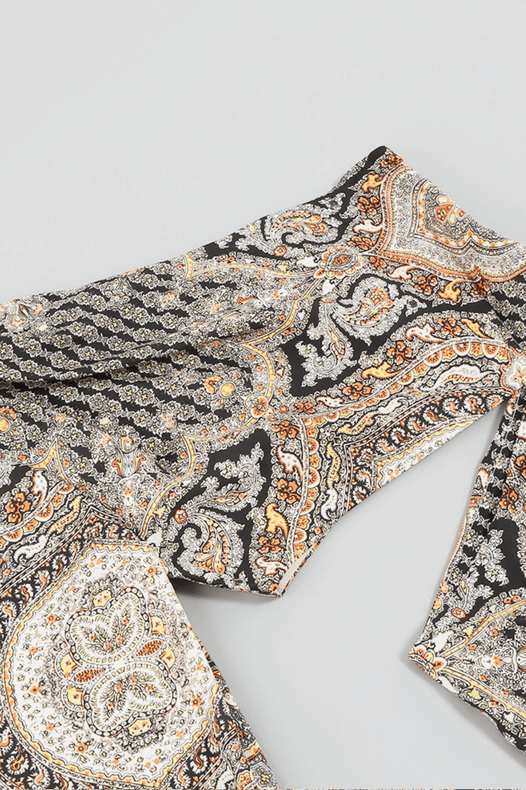Paisley One‑Shoulder Cutout Ruffle Maxi Dress Avalabel
