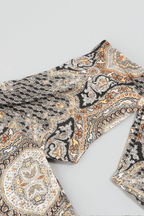 Paisley One‑Shoulder Cutout Ruffle Maxi Dress Avalabel