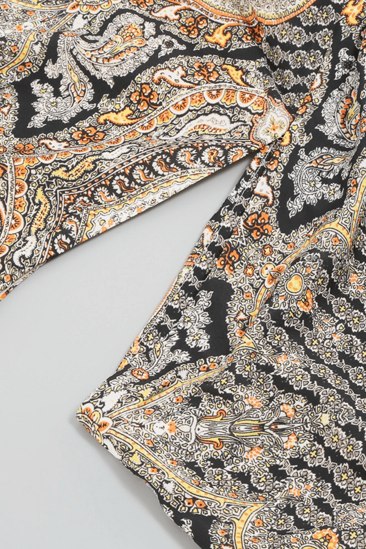 Paisley One‑Shoulder Cutout Ruffle Maxi Dress Avalabel