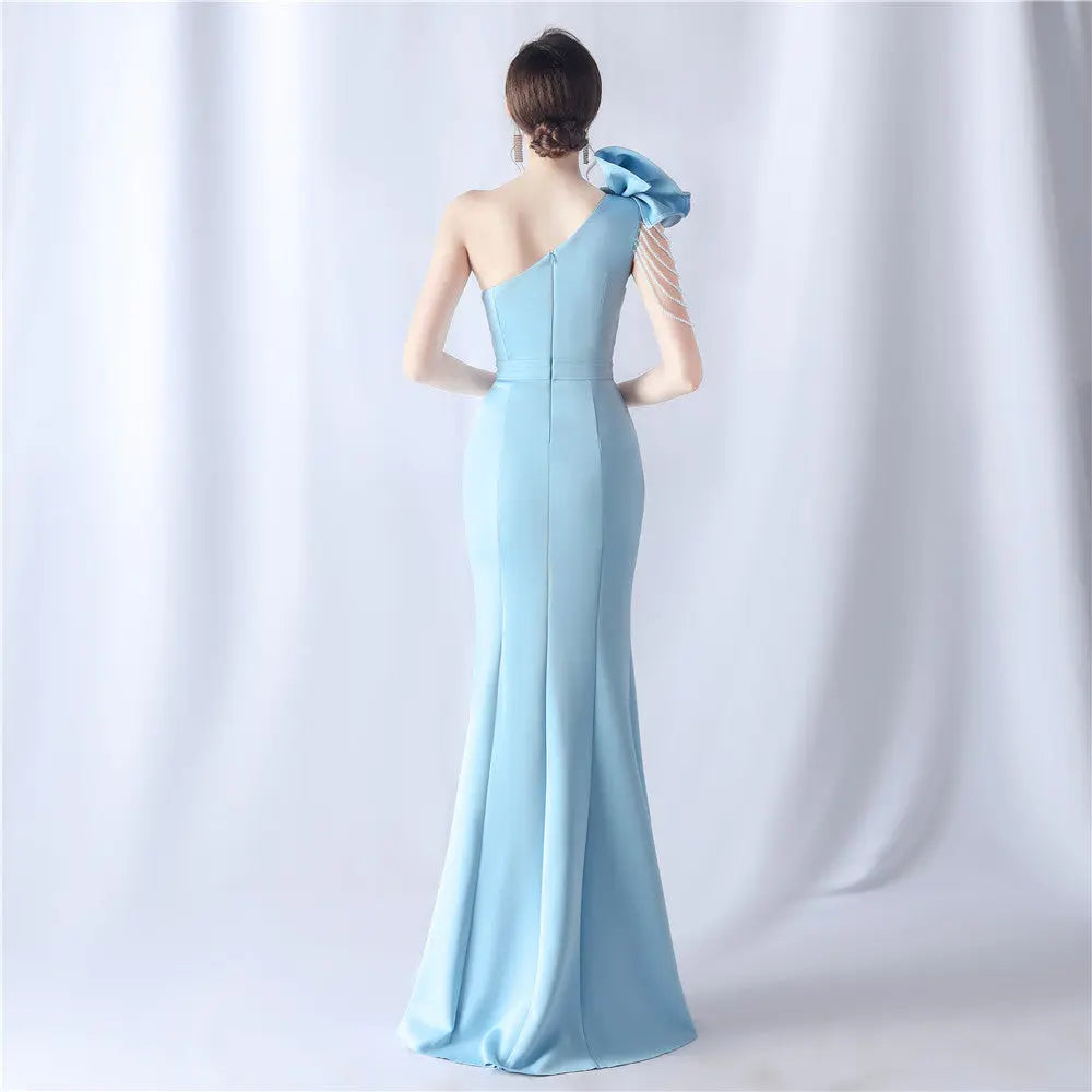 Crafted Flower With Beading Formal Dress Avalabel
