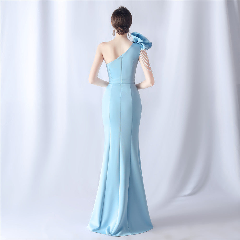 Crafted Flower With Beading Formal Dress