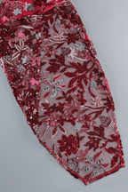 Cora Floral Embroidered Strapless High Slit Dress Avalabel