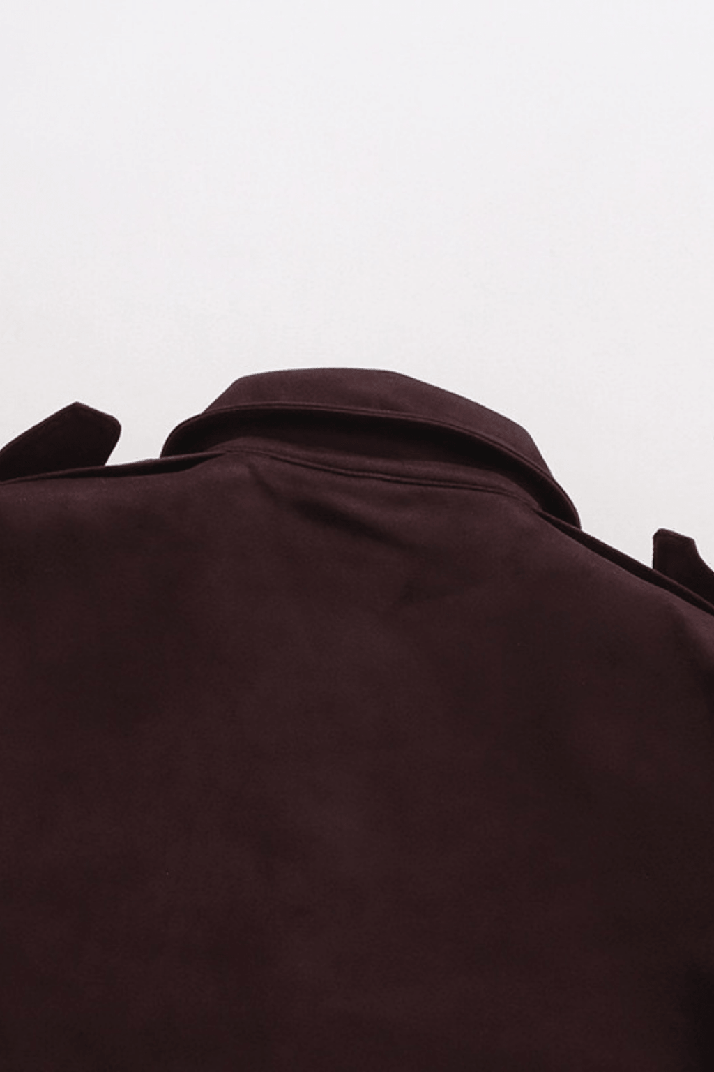 Debra Dark Burgundy Suede Belted Jacket Avalabel