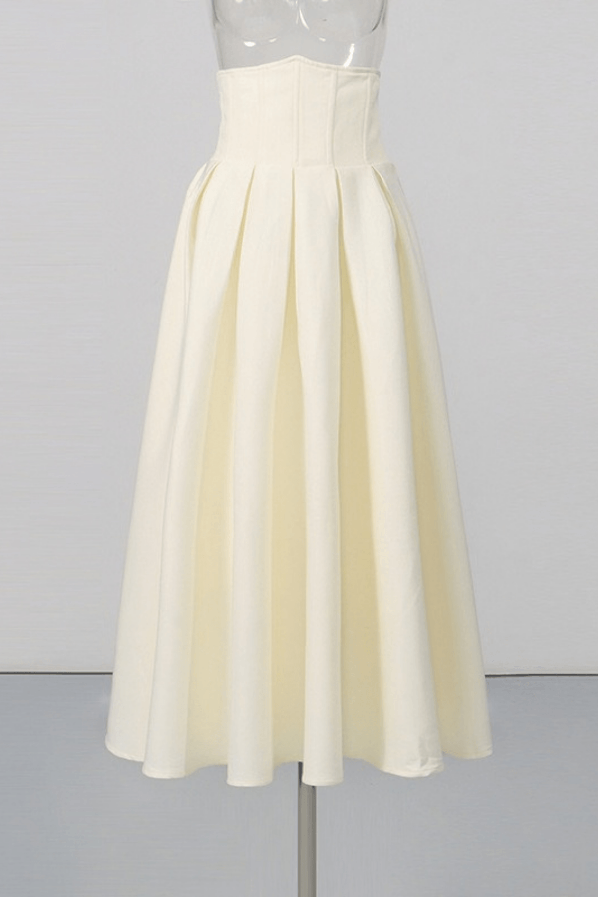 Erica Pearl Embellished Crop Pleated Skirt Set Avalabel