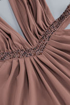 Doris Halter Cutout Beaded Evening Dress Avalabel