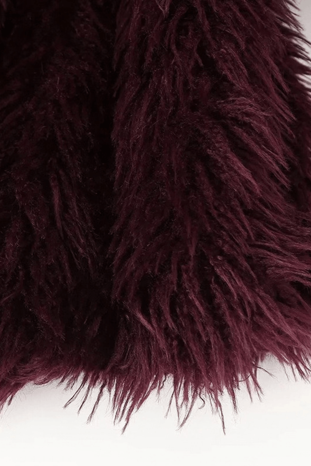 Denni Burgundy Faux Fur Cropped Jacket Avalabel