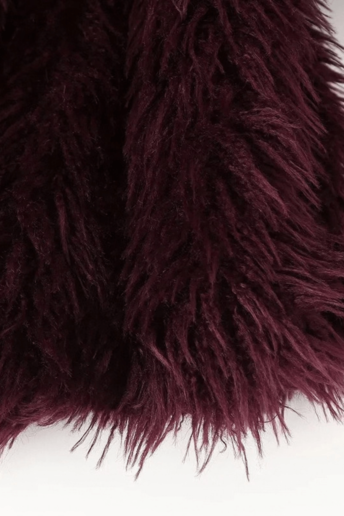 Denni Burgundy Faux Fur Cropped Jacket Avalabel