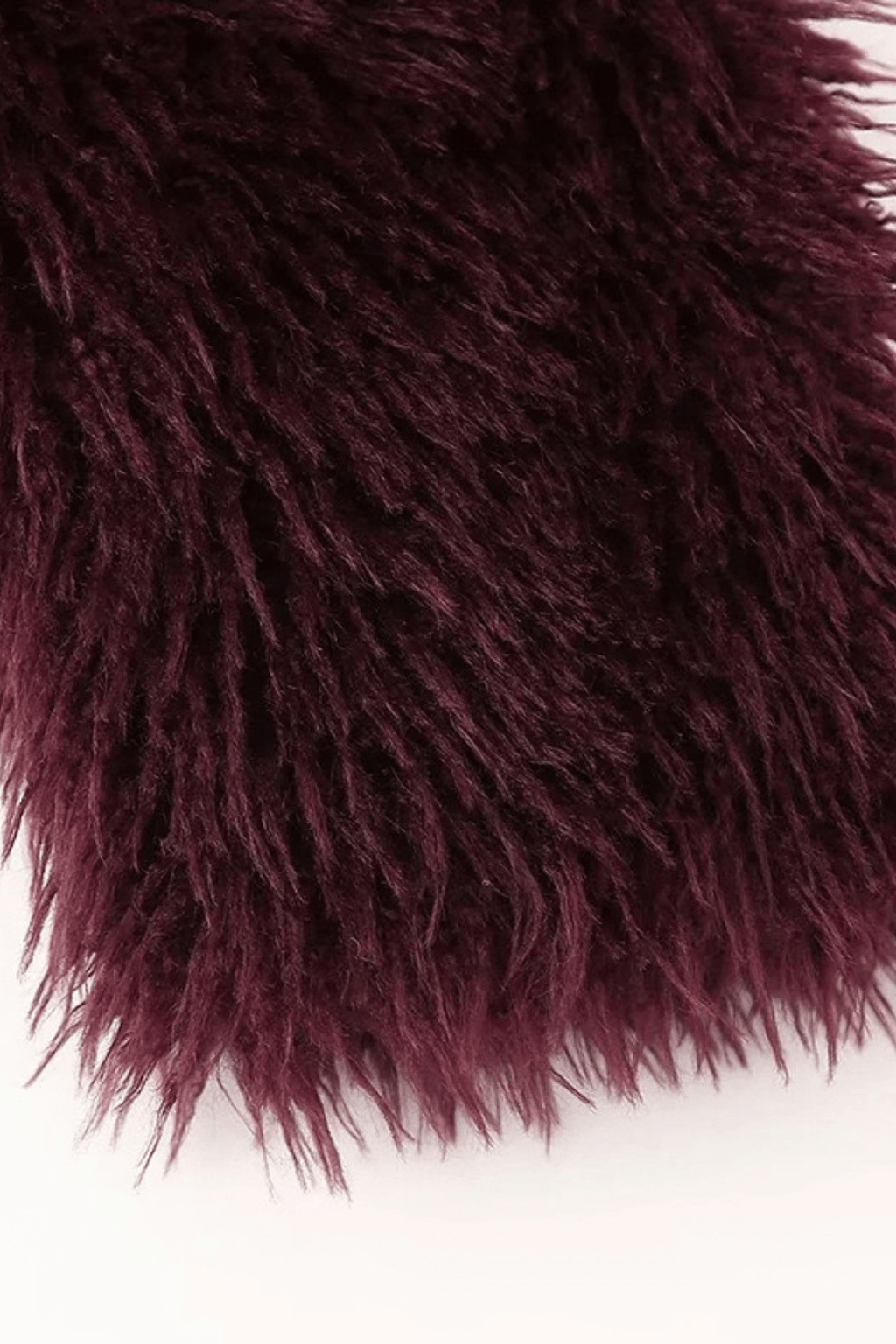 Denni Burgundy Faux Fur Cropped Jacket Avalabel