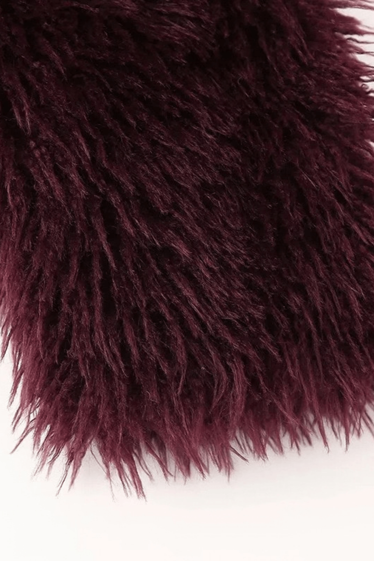 Denni Burgundy Faux Fur Cropped Jacket Avalabel