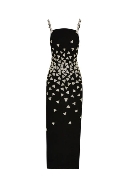 Crystal Triangle Maxi Bandage Dress