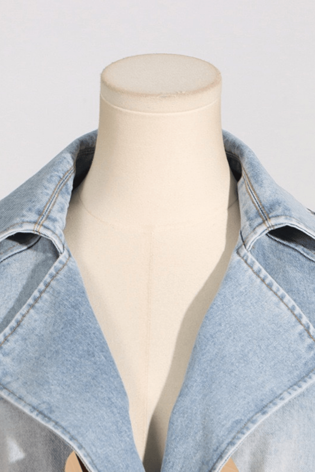 Gloria Ruffle Peplum Denim Jacket Avalabel