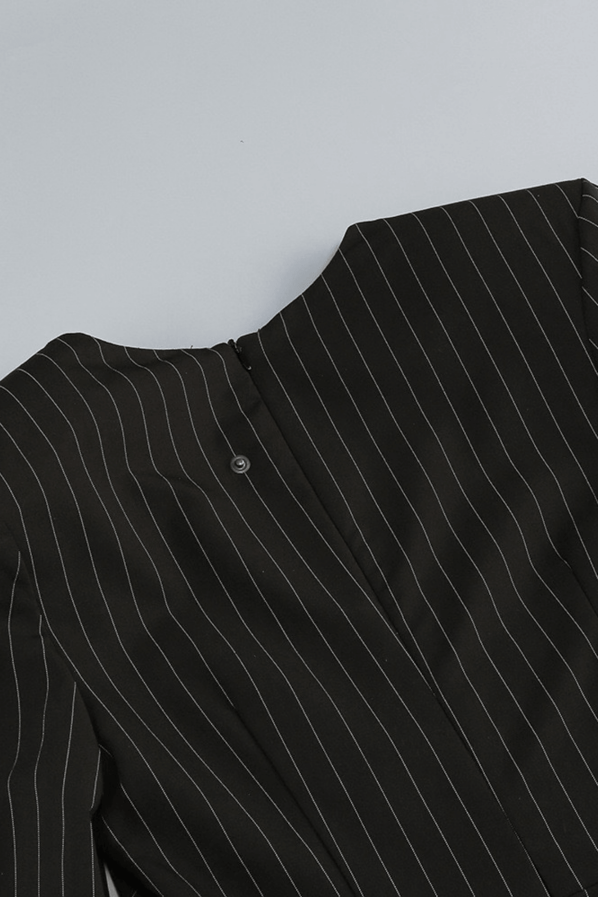 Helen Black Pinstripe Long Sleeve Mini Dress Avalabel