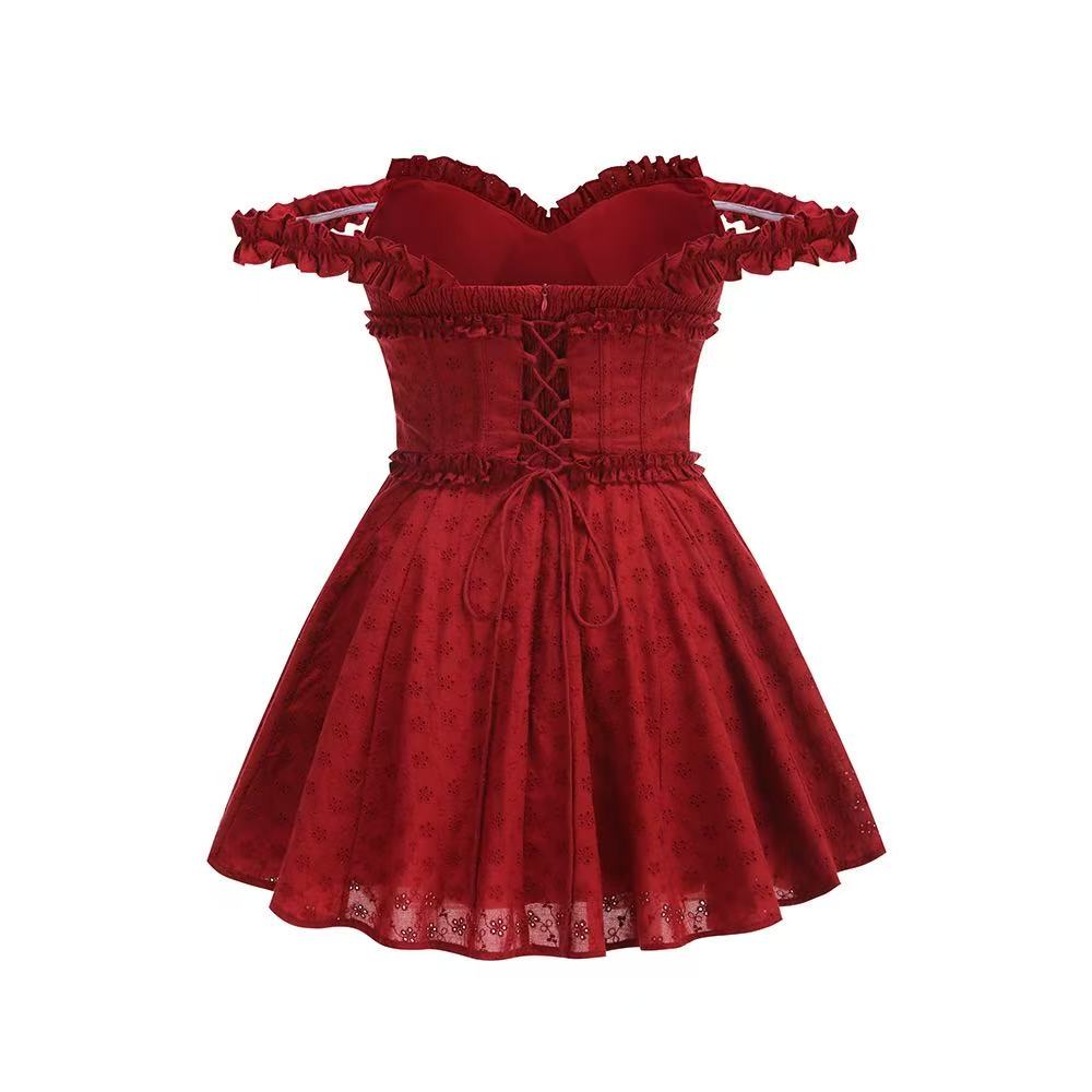 Elva Playsuit - Red Avalabel