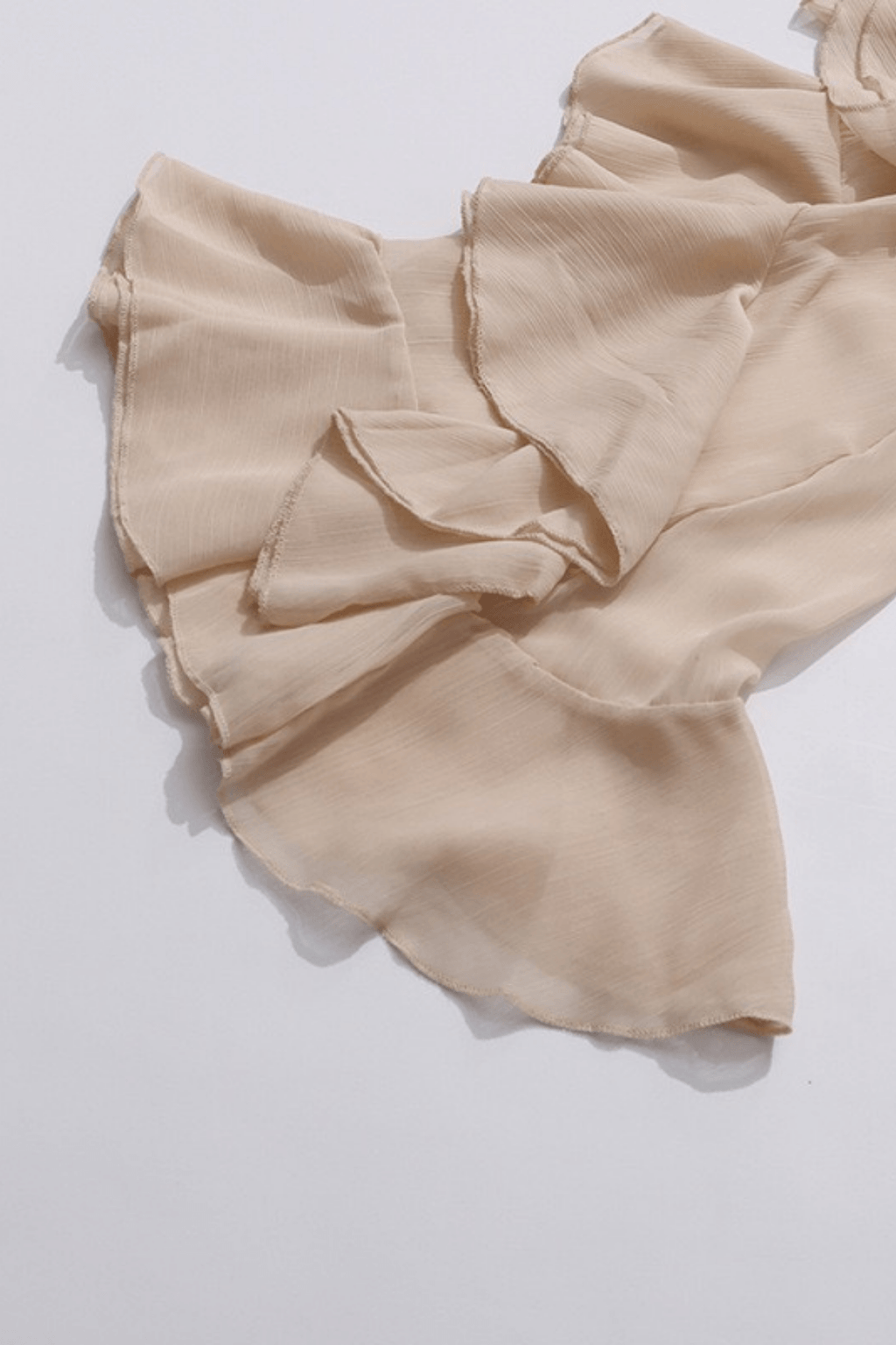 Beryl Pink High Neck Tiered Ruffle Crop Blouse Avalabel