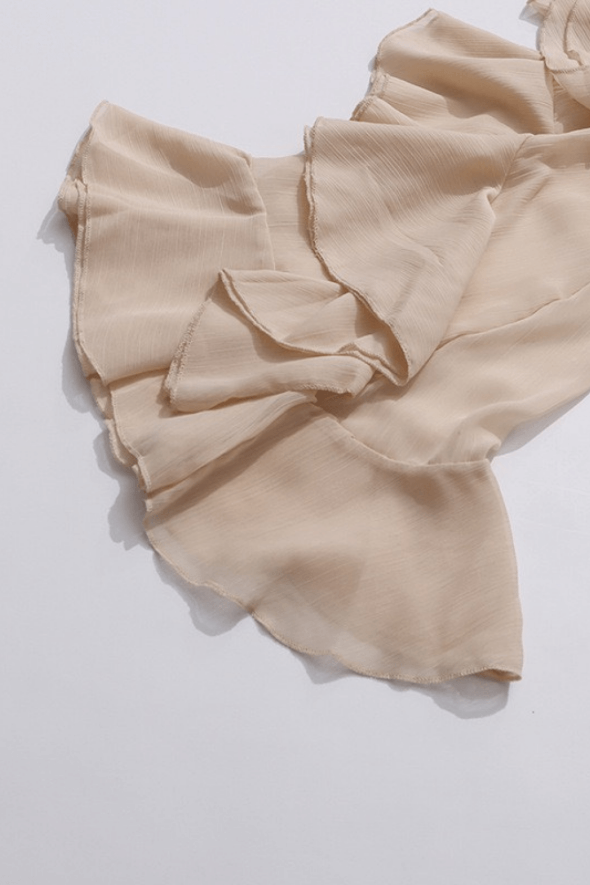 Beryl Pink High Neck Tiered Ruffle Crop Blouse Avalabel