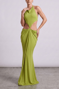 Diana Halter Neck Cut Out Bodycon Maxi Evening Dress Avalabel