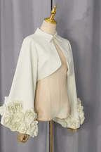 Daria 3D Floral Bell Sleeve Cropped Jacket Avalabel