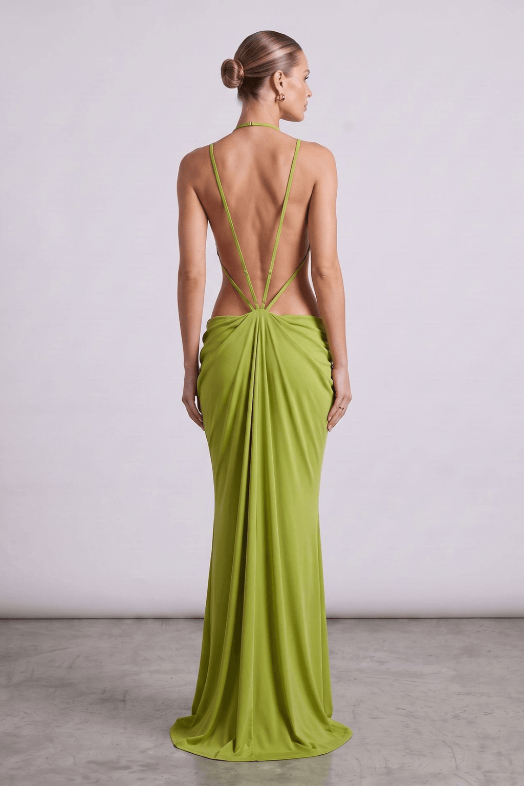 Diana Halter Neck Cut Out Bodycon Maxi Evening Dress Avalabel