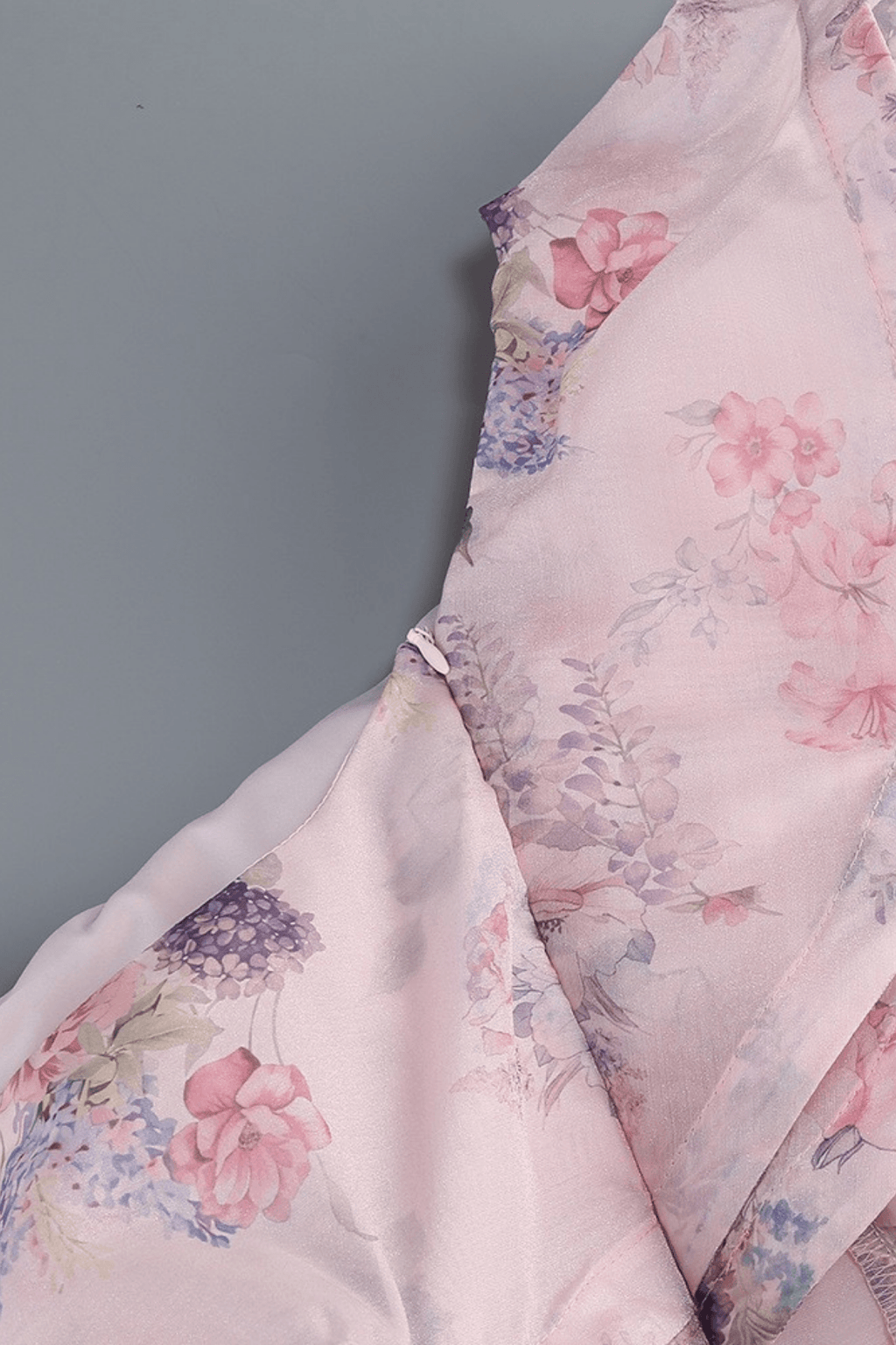 Linda Pink Floral One Shoulder Ruffle Mini Dress Avalabel
