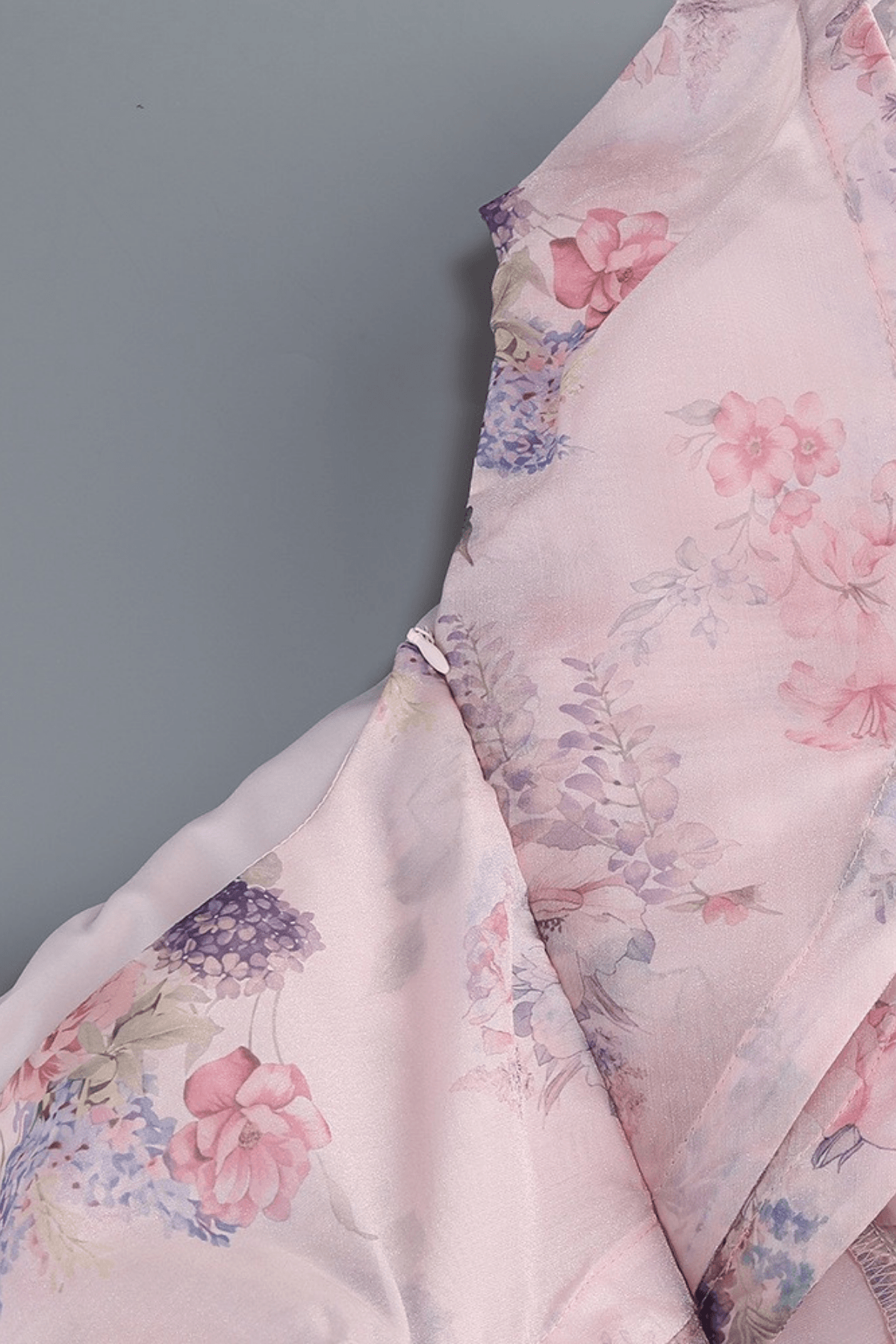 Linda Pink Floral One Shoulder Ruffle Mini Dress Avalabel