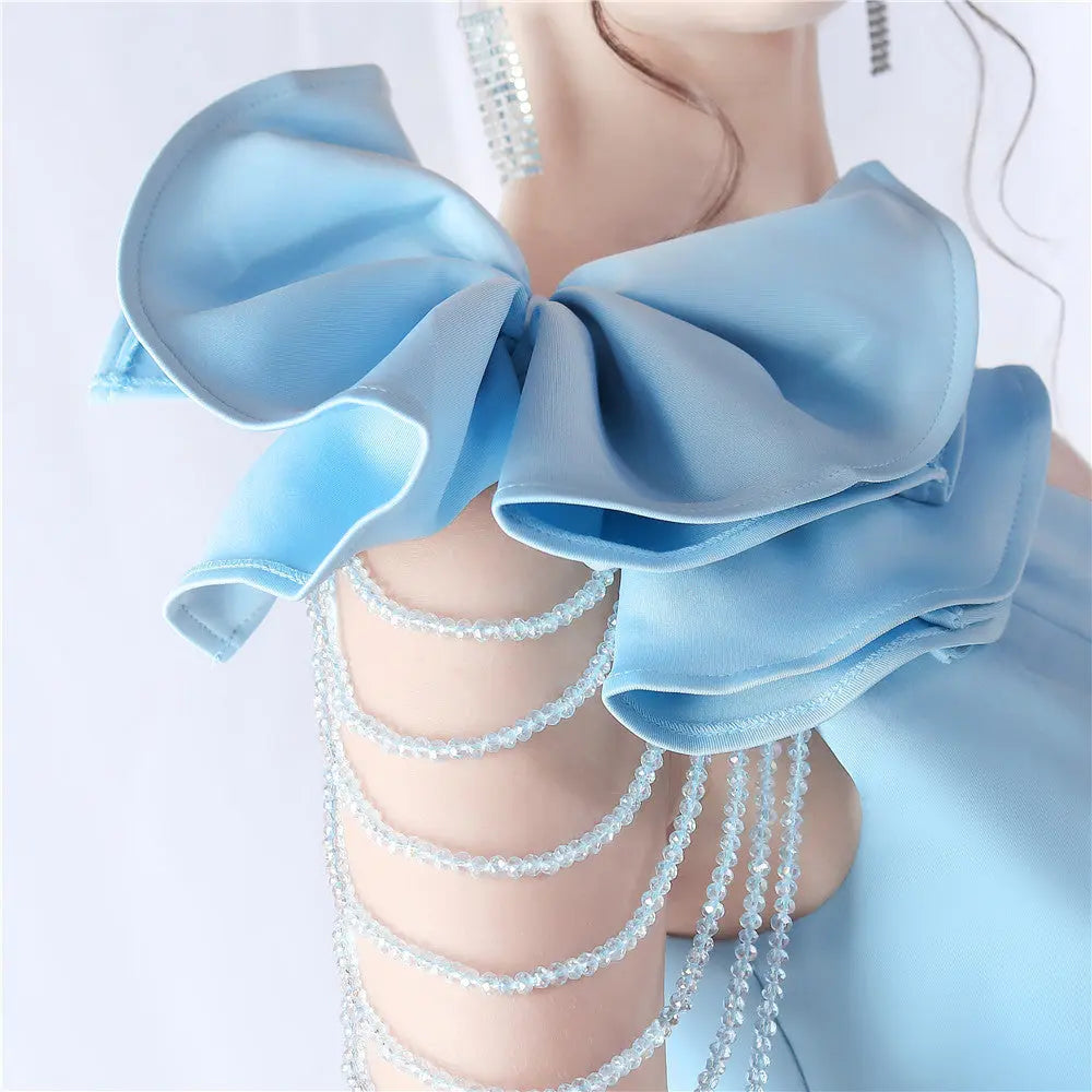 Crafted Flower With Beading Formal Dress Avalabel