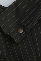 Helen Black Pinstripe Long Sleeve Mini Dress Avalabel