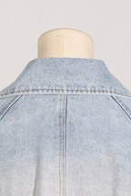 Gloria Ruffle Peplum Denim Jacket Avalabel
