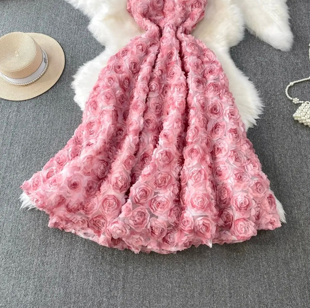 Briar Floral Midi Dress In Pink Avalabel