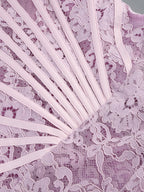 Kellie Strapless Lace Appliques Mini Dress In Light Purple Avalabel