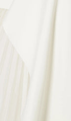 WHITE BANDAGE HALTER IRREGULAR MAXI DRESS Avalabel