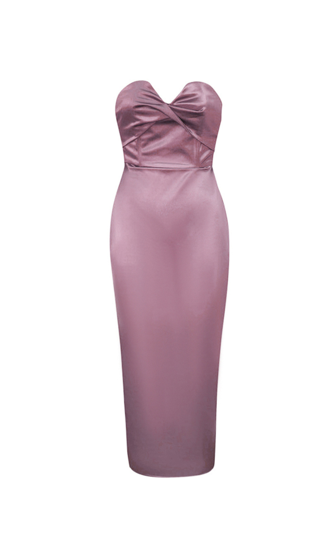 Backless Split Twist-Front Bodycon Midi Dress In Iceberry Pink Avalabel