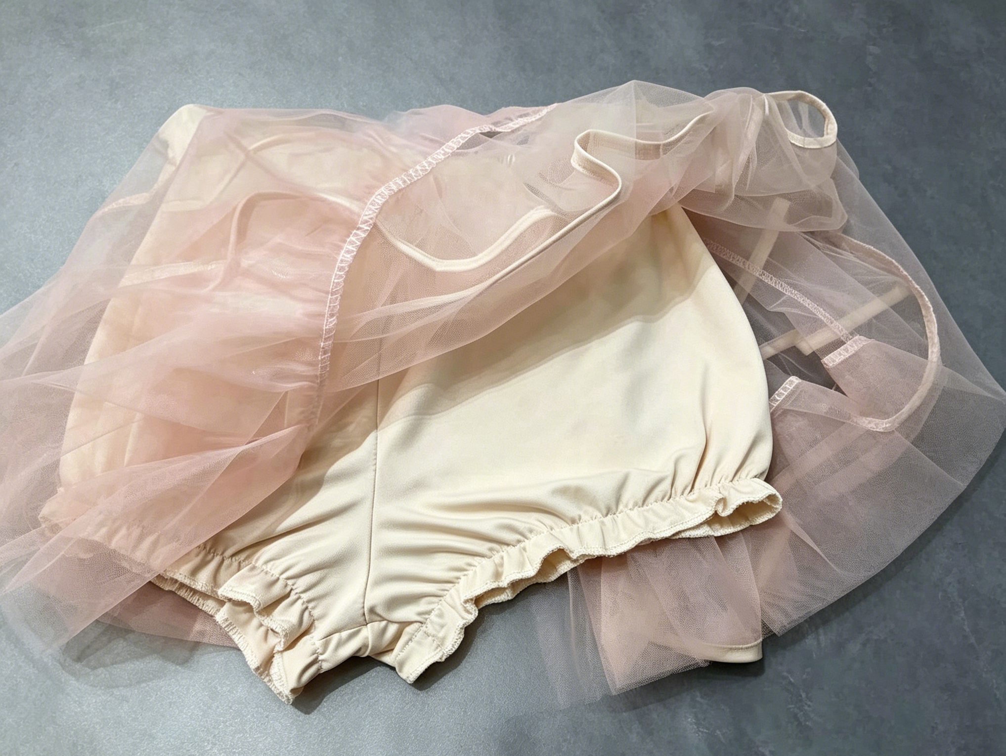 Champagne Strapless 3D Floral Corset Top & High Low Ruffle Tulle Skirt Set Avalabel
